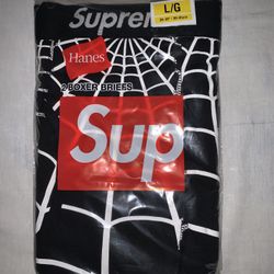 Supreme Hanes Spider-Man Boxer Briefs 2 Pack Black Size: Large