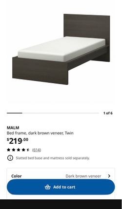 IKEA  Twin Bed With Memory Foam Mattress