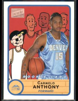 Carmello Anthony RC Bazooka Rookie Card Basketball Card