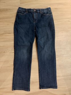 Women’s 14 Dark Blue Straight Leg Jeans