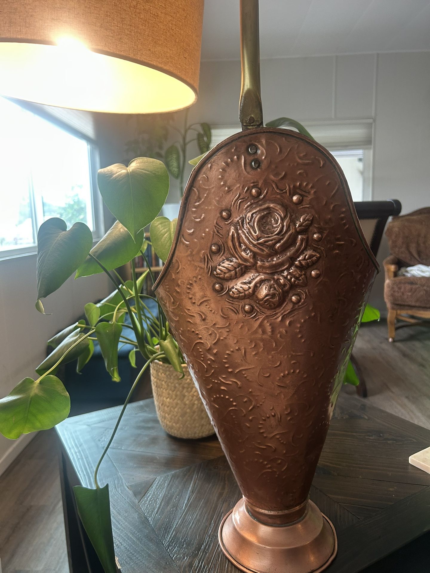 copper umbrella holder vintage