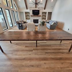 Solid wood Dining Table Kitchen Table Dining Set  Modern Rustic Table - Handcrafted Made To Order 