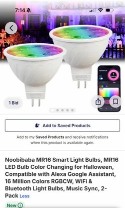 Noobibaba MR16 Smart LED Light Bulbs 2-Pack