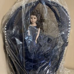 Navy blue Quinceañera doll