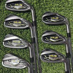 Tour Edge HL3 Iron Set 4-Pw Stiff Flex KBS Tour Steel Shafts Right Handed