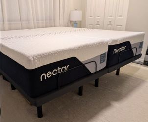 Split-King Nectar Premier Memory Foam Mattress - Like New