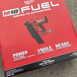 Milwaukee M18 FUEL 3-1/2 in. 18-Volt 21-Degree Lithium-Ion Brushless Cordless Framing Nailer (Tool-Only)  $279  New 