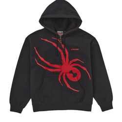 Supreme X SPYDER Zip Up HOODIE BLACK SIZE LARGE