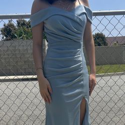Light Blue Dress For Prom, Winter Formal, Homecoming