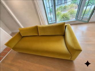 Interior Define Lukas 2-Seat Sofa – Chartreuse, 88”, Extra Cushions