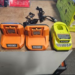 RYOBI ONE 18V (15.00) RIDGID 18V CHARGER (20.00)