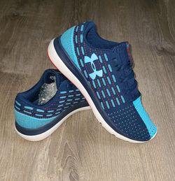 Under Armour Threadborne Slingflex Mens Size 9.5 Blue Running Shoes Sneakers