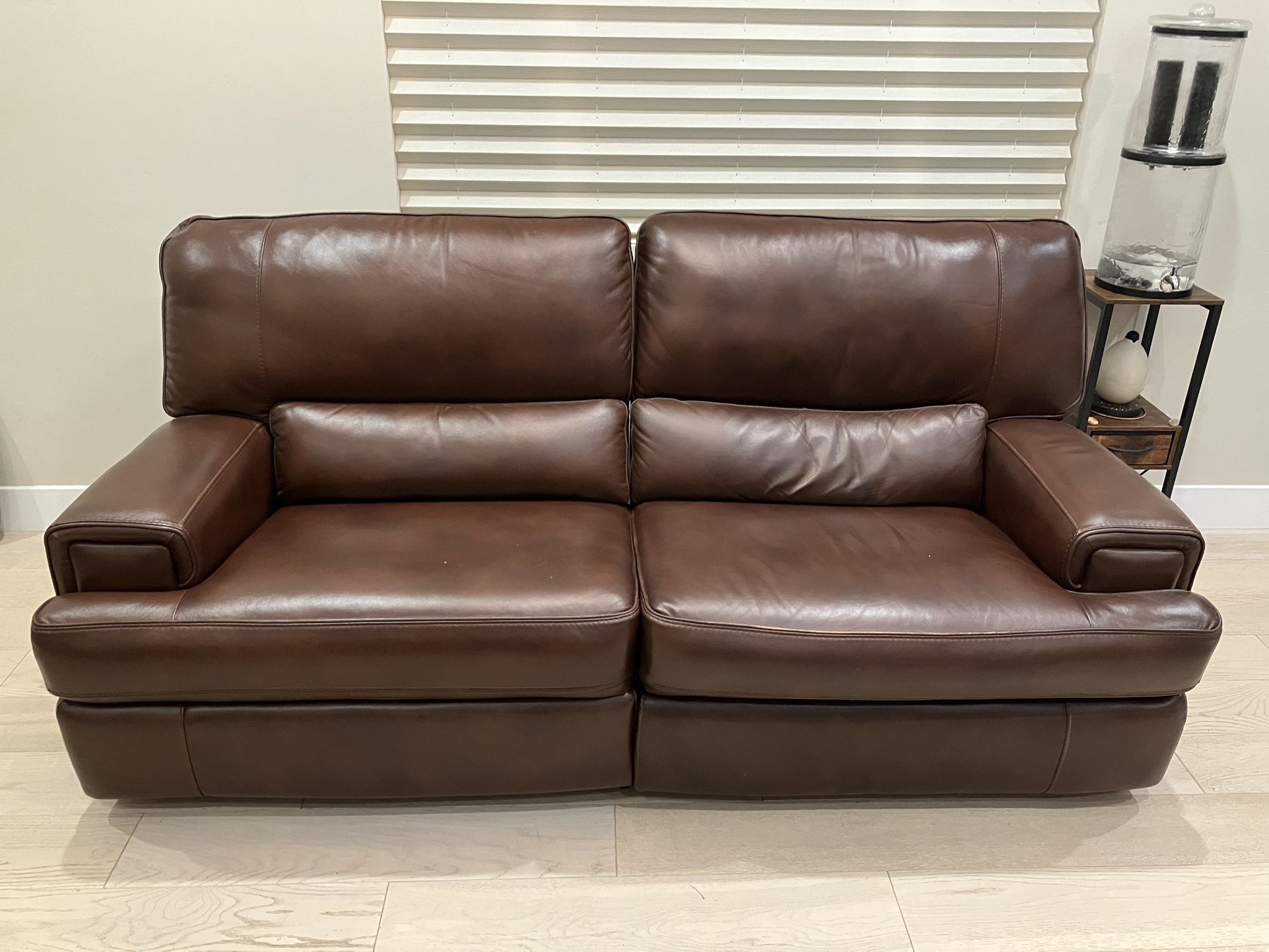Leather reclining couch (zero gravity recliner)
