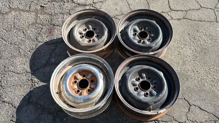 Classic Ford 14x5.5 Inch Steelies For Drum Brake Cars 5x4.5 Lugs