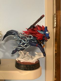 Rare Statue Figurine Okami Wolf Video Game Collectible