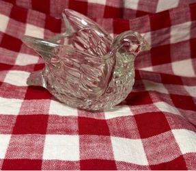 Clear Glass Bird Figurine