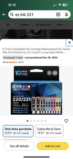 Replacement Premium Ink Cartridges For Pixma Printer