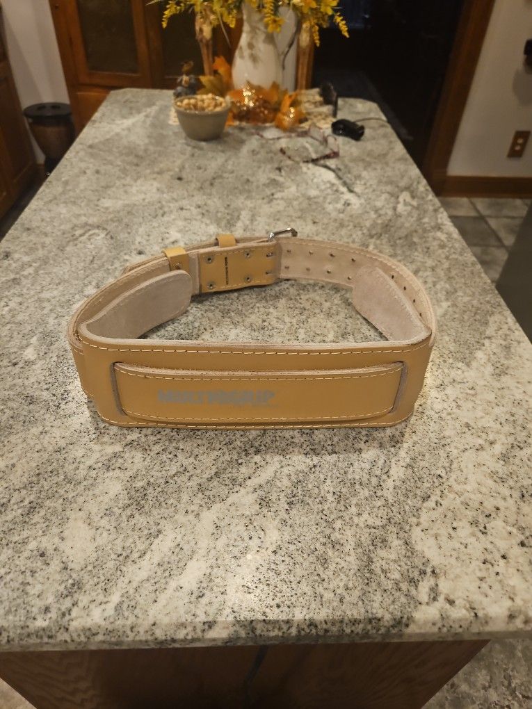 Leather Weight Lifting Belt, Used One Time
