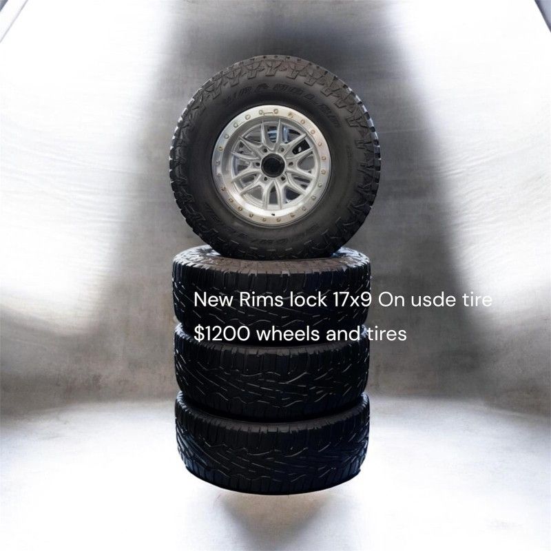 New Rims lock 17x9 On usde tire $1200 wheels and tires