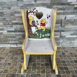 Kids rocking chair , painted Winnie the Pooh