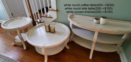 French Country Style,  Coffee Table, Side Table And Console Table 