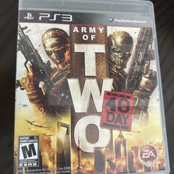 Army of Two: The 40th Day (Sony PlayStation 3, 2010) PS3 CIB Complete