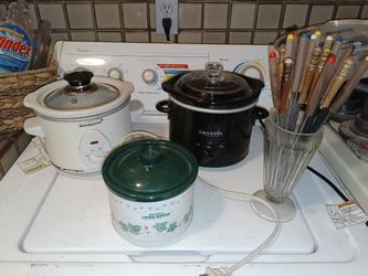 Small single serving Crock Pots + Fondue Forks