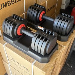 New In Boxes Set Funcode Adjustable Dumbbell For Home Gym Each Dumbbell (6.6 Lbs 15 Lbs 25 Lbs 33 Lbs 44 Lbs) For The Set $160 