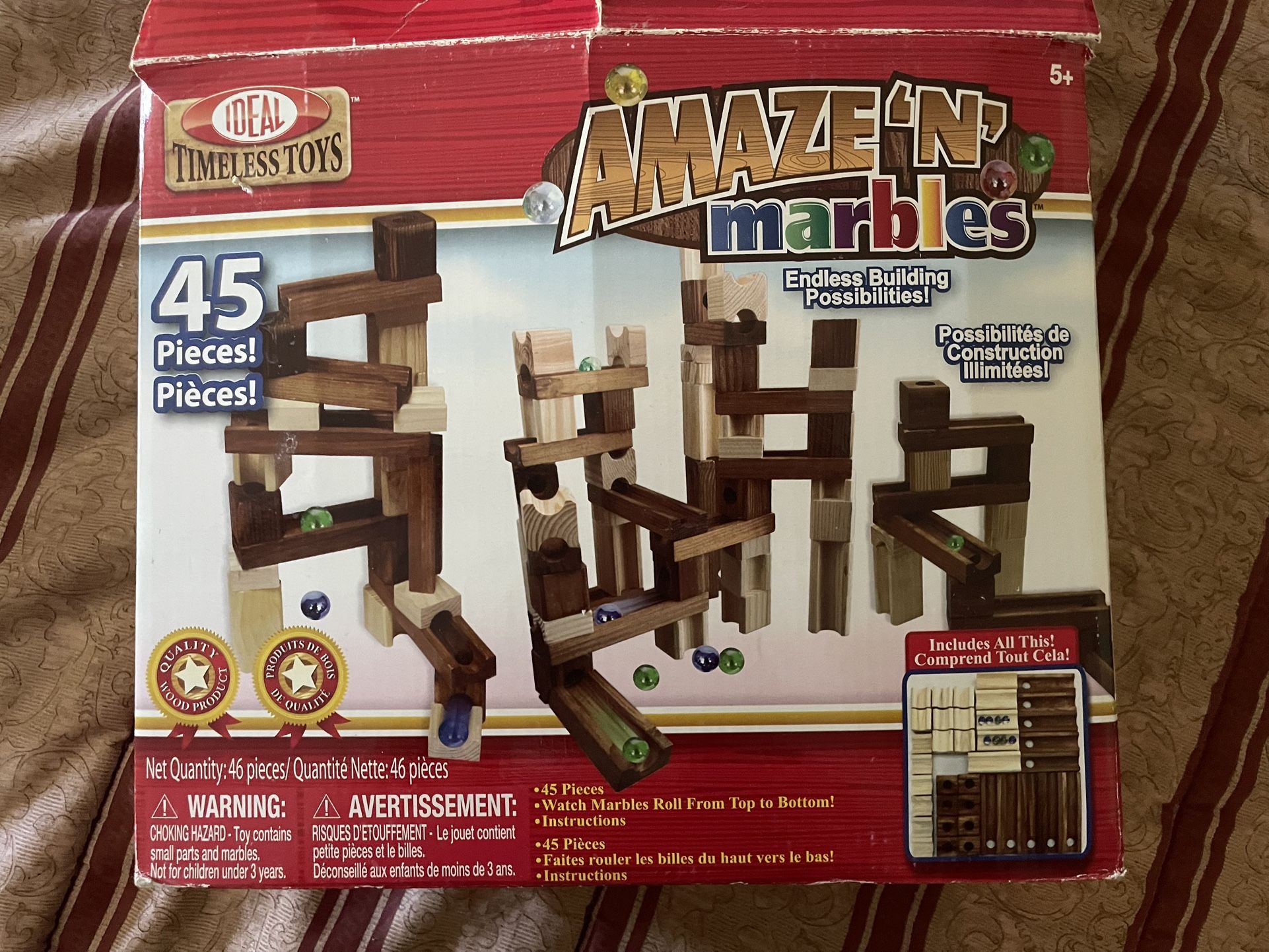 Amaze N Marbles Wood Marble Maze