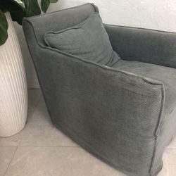 2 Grey Slip covered Chairs - $75 Each