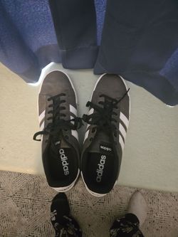 Adidas Gray Suede Low-Top Sneakers