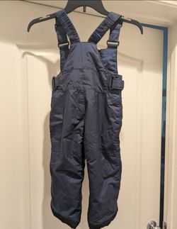 EUC 3T Snow Bib Columbia Overalls Navy Blue 3 Adjustable Straps Cold Weather Snowsuit Pants Toddler 2/3/4