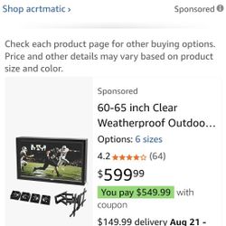 Outdoor 65in Tv Enclosure (Right Door New