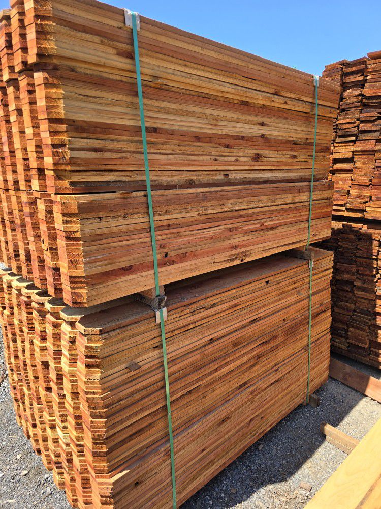Redwood Fence Pickets #2  1×6"×6ft