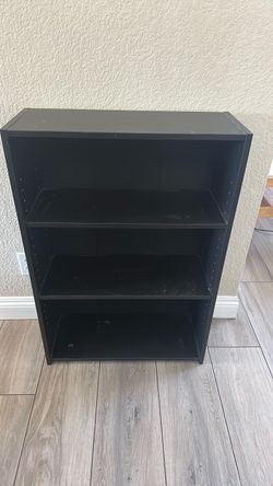 Black 3-Shelf Bookcase