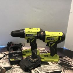 36436-1 RYOBI SET WITH 1XBATTERY AND CHARGER
