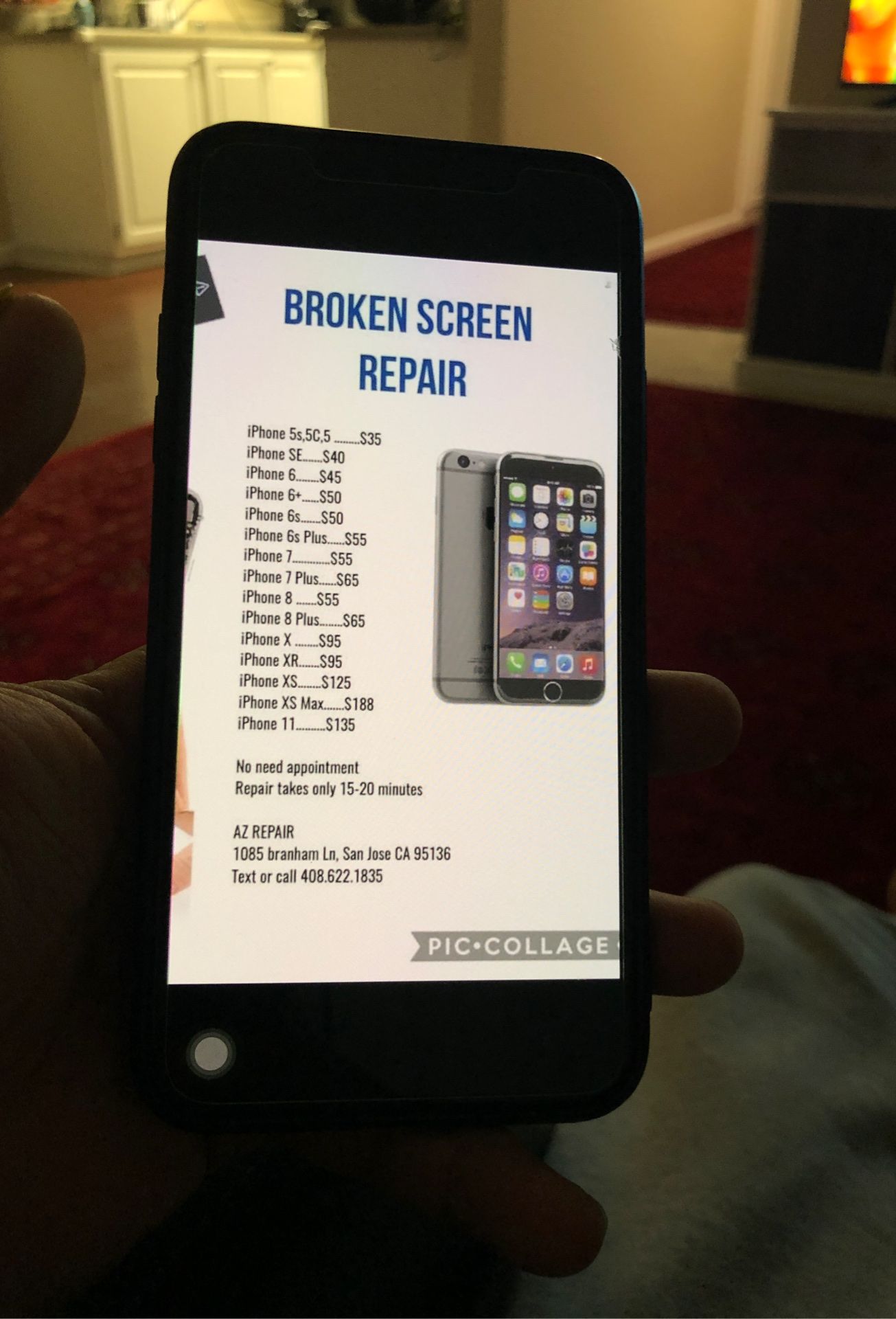 iPhone B a t t e ry && s c r e e n replacement