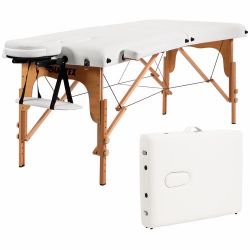 White portable massage table
