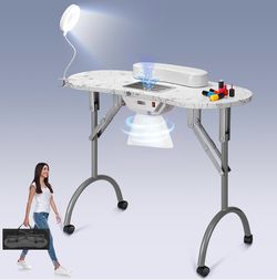 Portable nail technician table