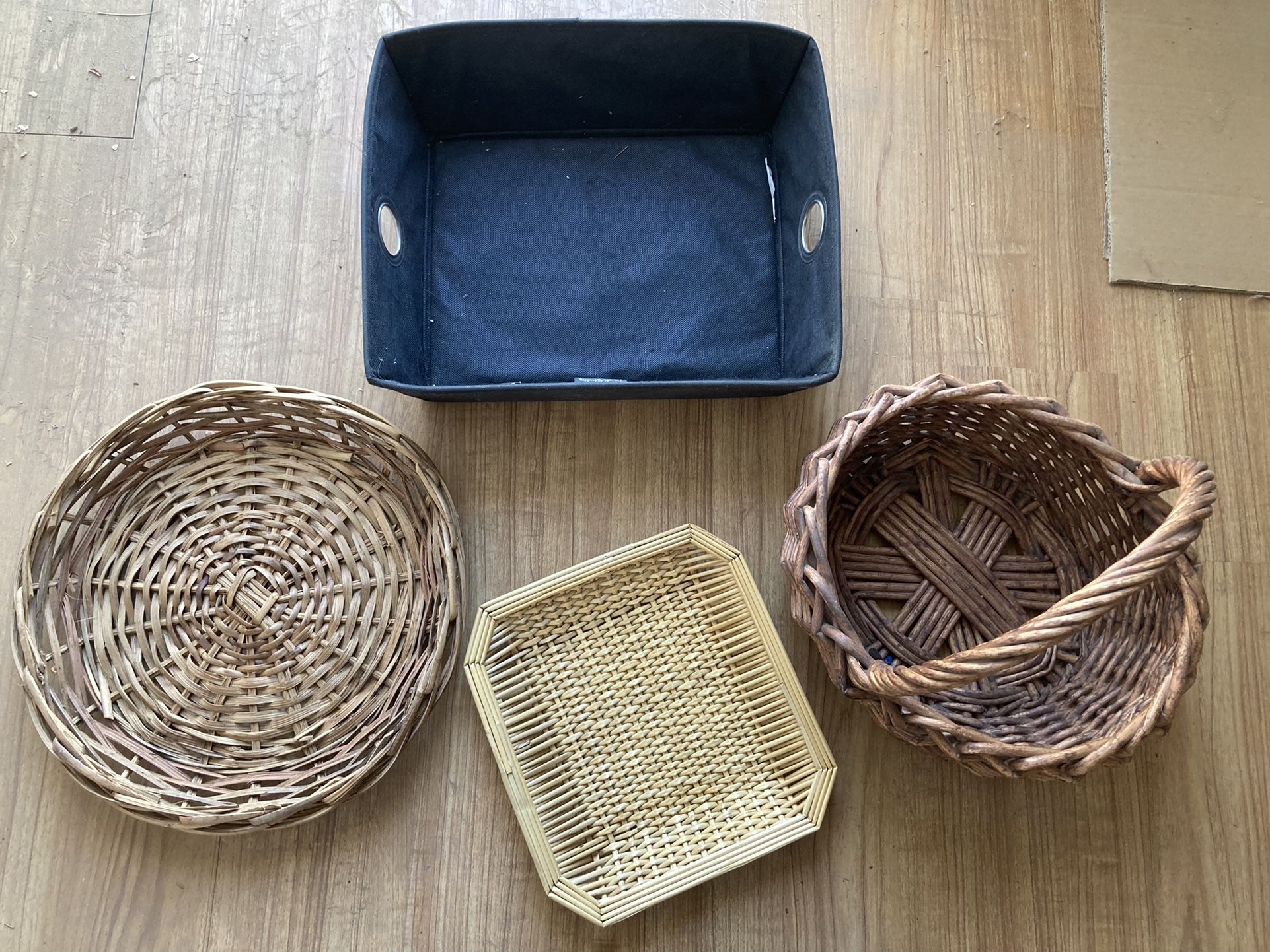 WICKER BASKET AND STORAGE CONTAINERS