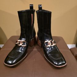 Steve Madden Chelsea Boots – Black – Chain Detail – Women’s [10]