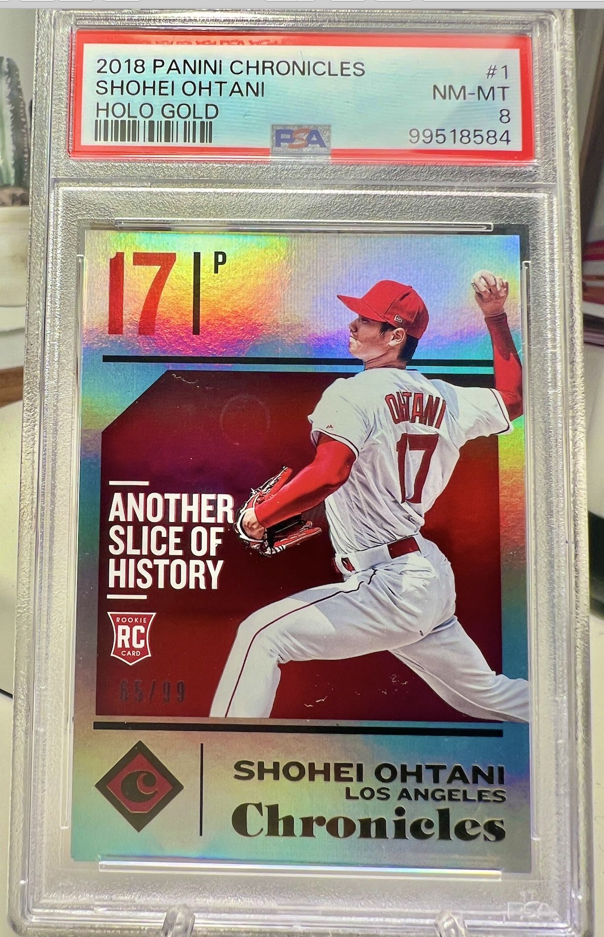 Shohei Ohtani Dodgers 2018 Rookie HOLO Gold #/99