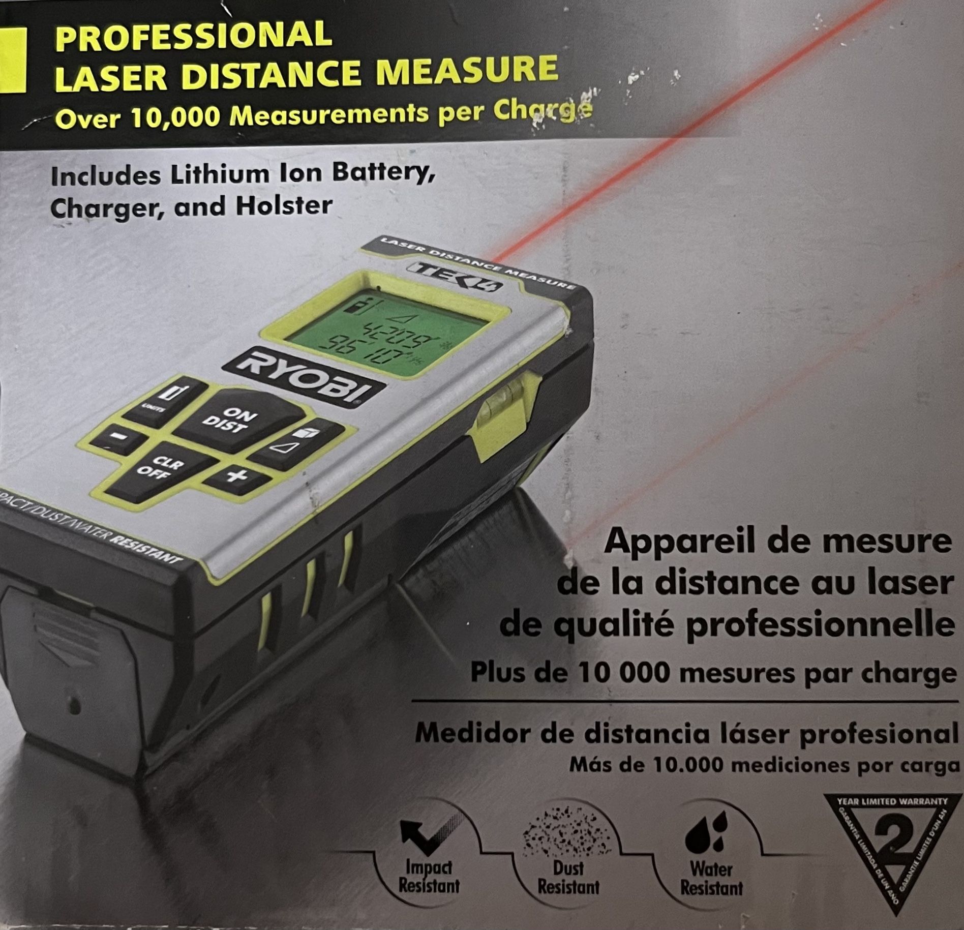 RYOBI TEK4 Laser Distance Measure