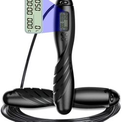 Jump Rope,Multifunction Digital Counter,Adjustable Length,Cordless Ball,Weighted Ergonomic Handles
