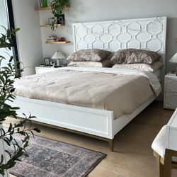 Chelsea 7 Pc. Bedroom Set, matching vanity included king  Bed, Dresser,  2 Nightstand)