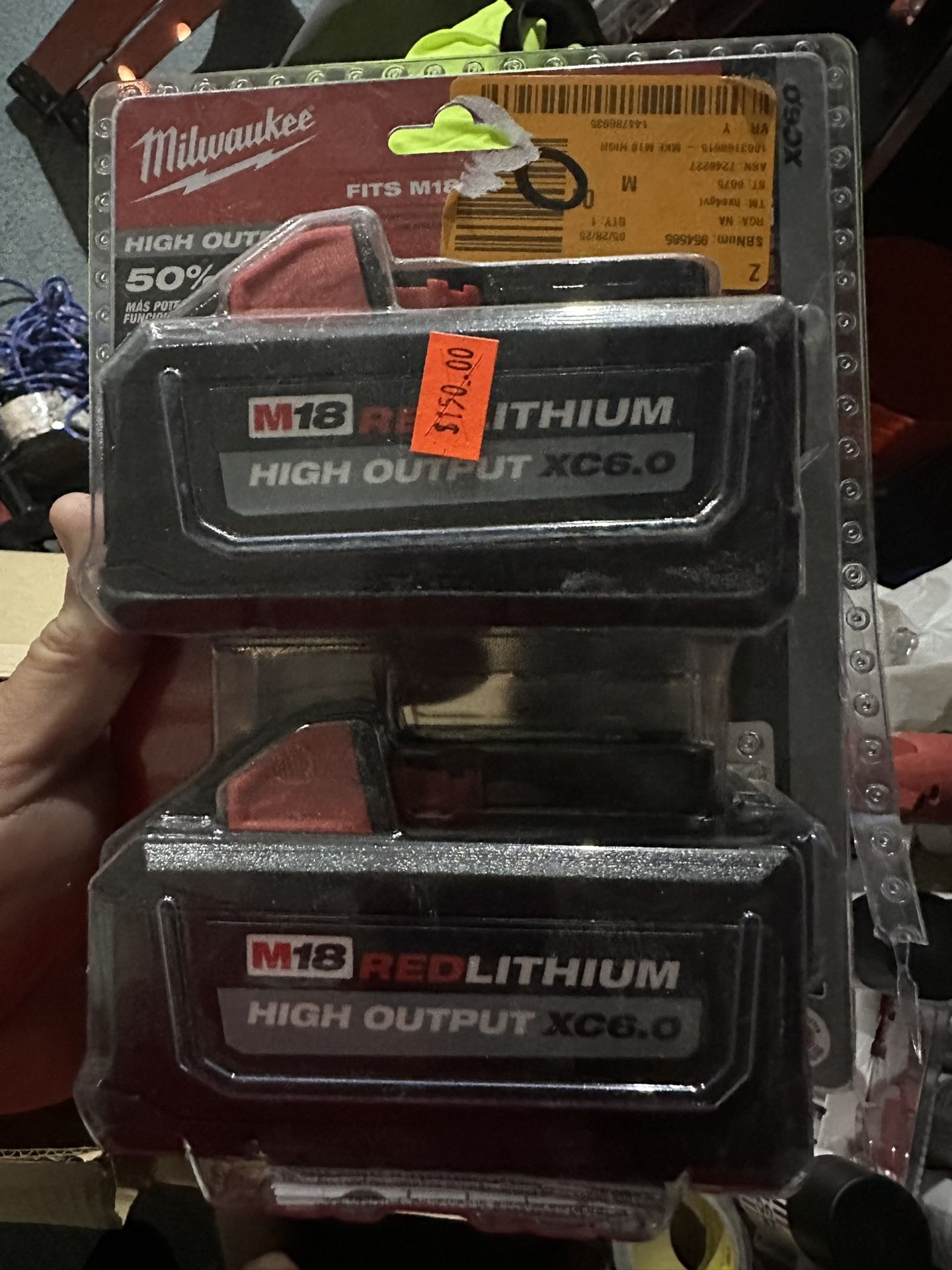 2 Pack 6.0 Milwaukee batteries