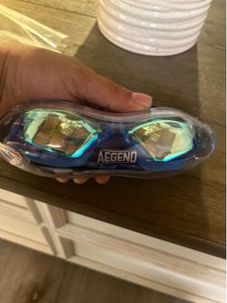 Aegend Swim Goggles Black One Size Anti Fog UV Protection