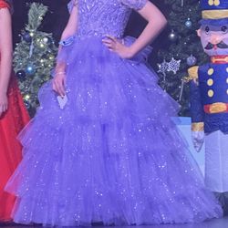 🌟 Tiffany Princess Lavender Pageant Gown – Girls Size 8 – Like New! 🌟 
