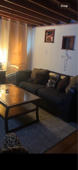 Brown wood coffee table