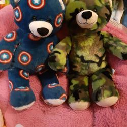 2 Build A Bears Captain America And Army Bear